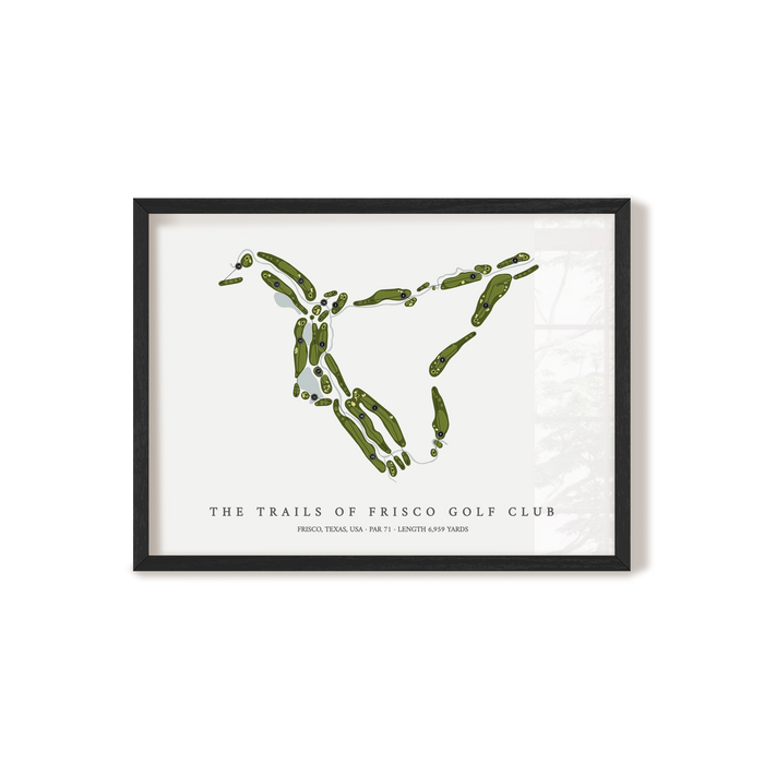 The Trails of Frisco Golf Club | Golf Course Map | Black Frame