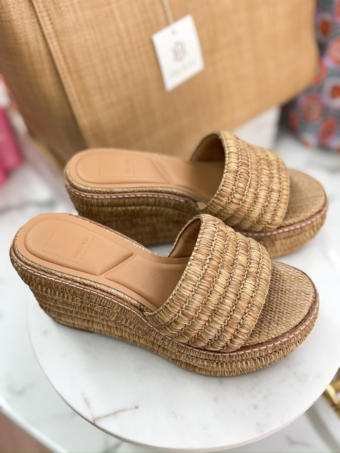 Throne Wedges Light Natural Raffia