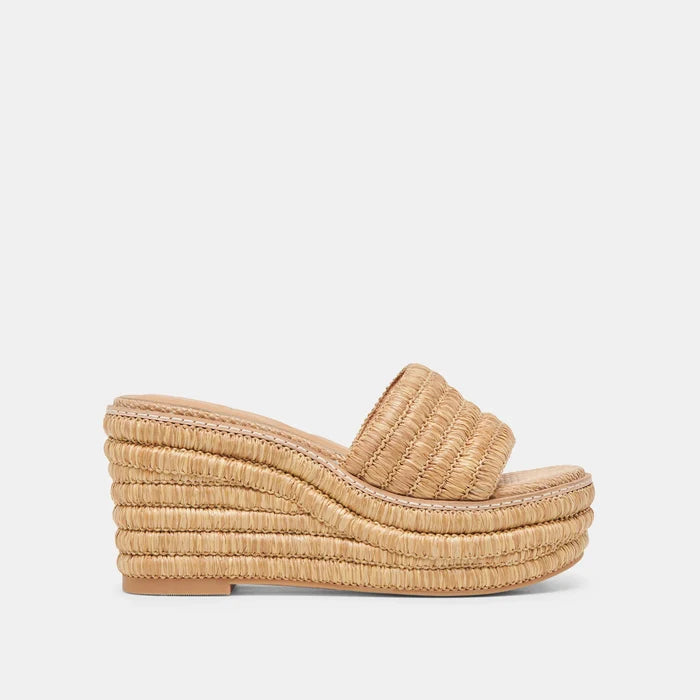 Throne Wedges Light Natural Raffia