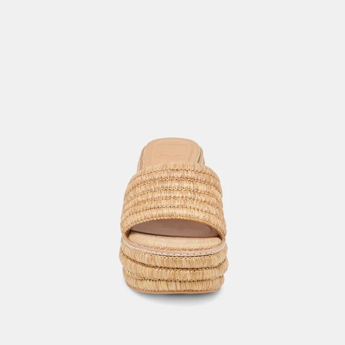 Throne Wedges Light Natural Raffia