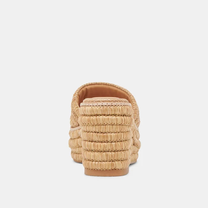 Throne Wedges Light Natural Raffia