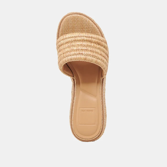 Throne Wedges Light Natural Raffia