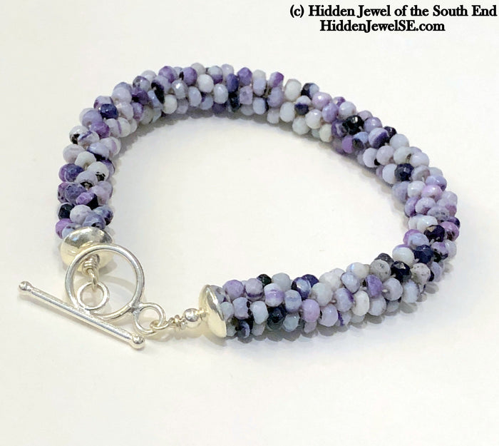 Tiffany Stone Crocheted Bracelet | Sterling Silver | Hidden Jewel