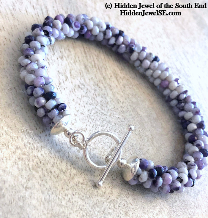 Tiffany Stone Crocheted Bracelet | Sterling Silver | Hidden Jewel