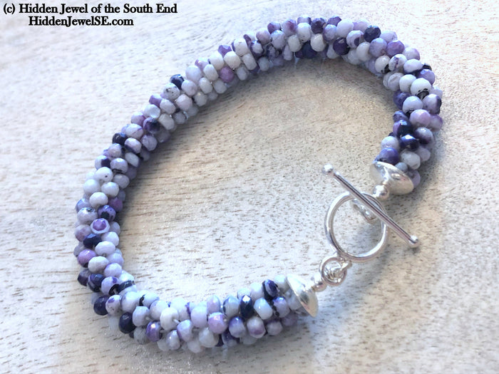 Tiffany Stone Crocheted Bracelet | Sterling Silver | Hidden Jewel
