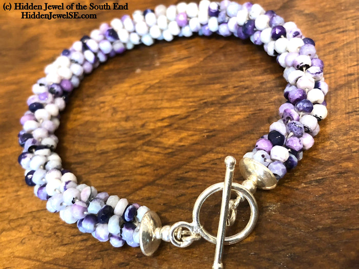 Tiffany Stone Crocheted Bracelet | Sterling Silver | Hidden Jewel