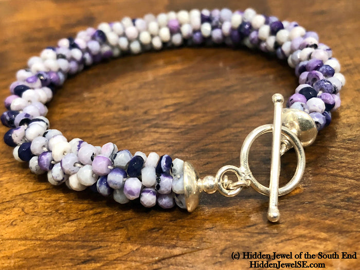 Tiffany Stone Crocheted Bracelet | Sterling Silver | Hidden Jewel