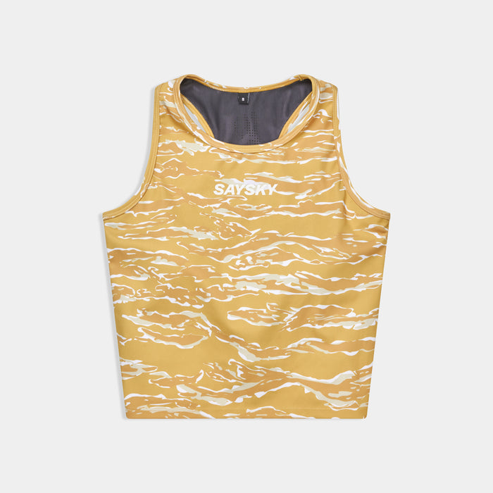 Saysky Tiger Combat Crop Top Yellow Camo 1064 SW30008
