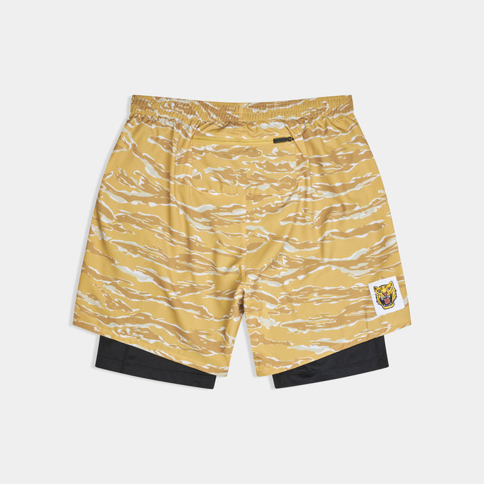 Saysky Tiger Pace 2 in 1 Shorts 5'' Yellow Camo 1064 SM40007