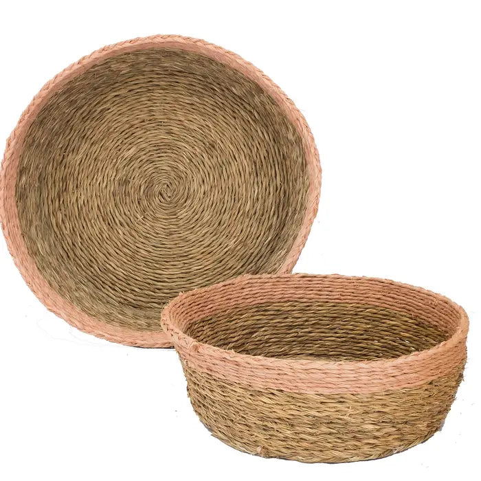 TL GR Woven Woven Banded Basket