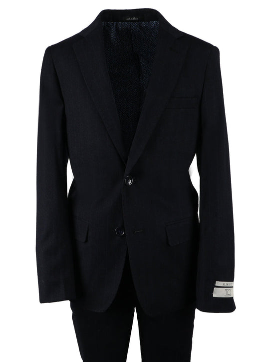 T.O. Boy's Fashion Suit - Pinstripe Midnight Navy