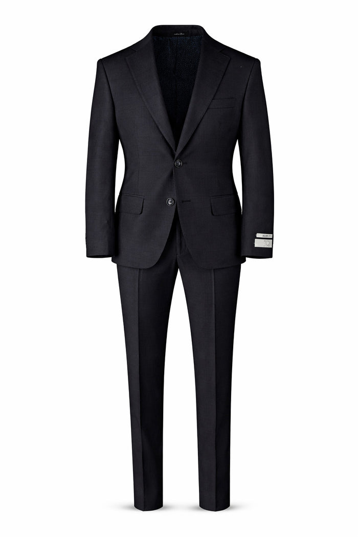 T.O. Boy's Fashion Suit - Subtle Plaid Navy