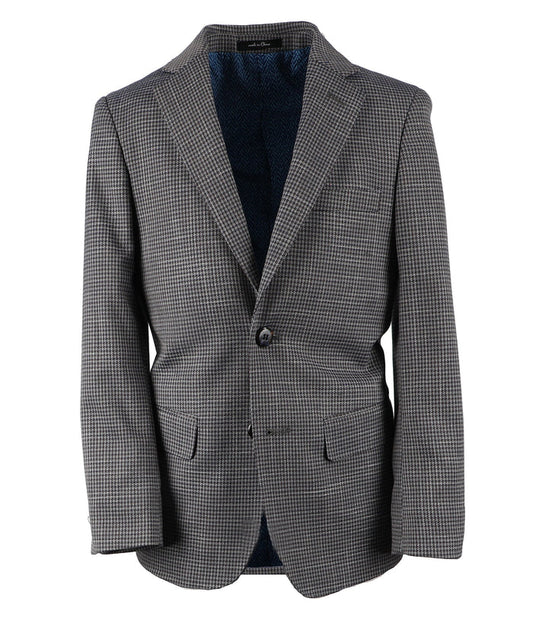 T.O. Boy's Patched Pocket Fashion Blazer - Brown Plaid
