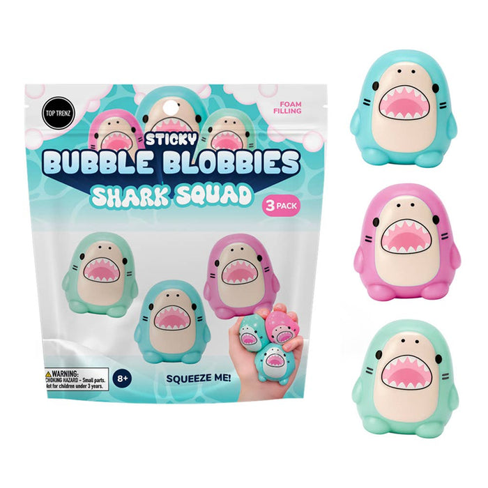 Top Trenz Inc - Sticky Bubble Blobbies Shark Squad