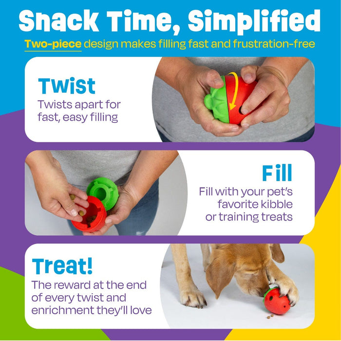Tough & Tumble™ 2-Piece Treat Dispenser: Strawberry