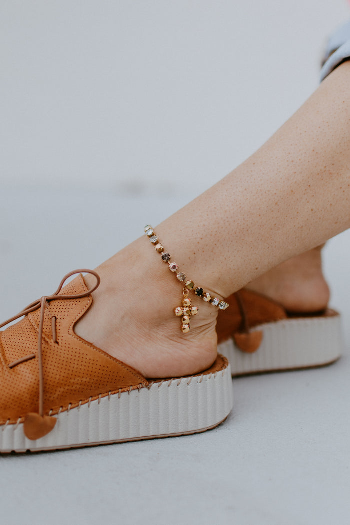 Tova Baby Donatella Anklet In Mixed Metallics