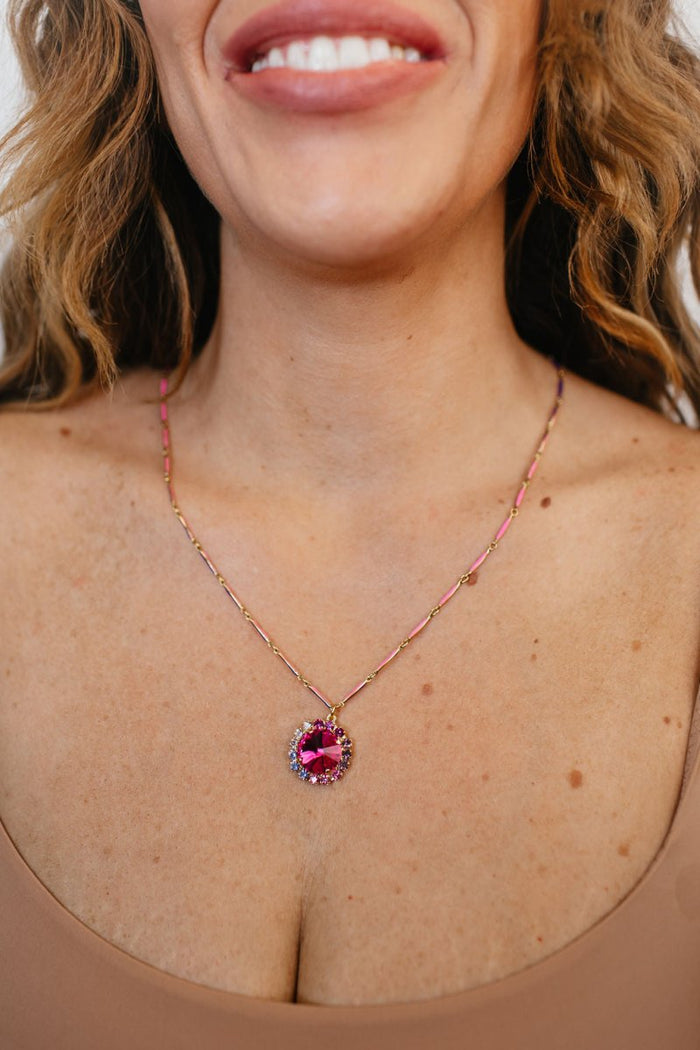 Tova Dawnie Necklace in Pink Purple - Macoma Boutique310 Accessories/Jewelry