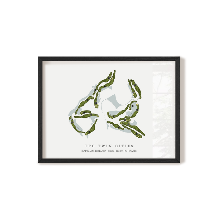 TPC Twin Cities | Golf Course Map | Black Frame