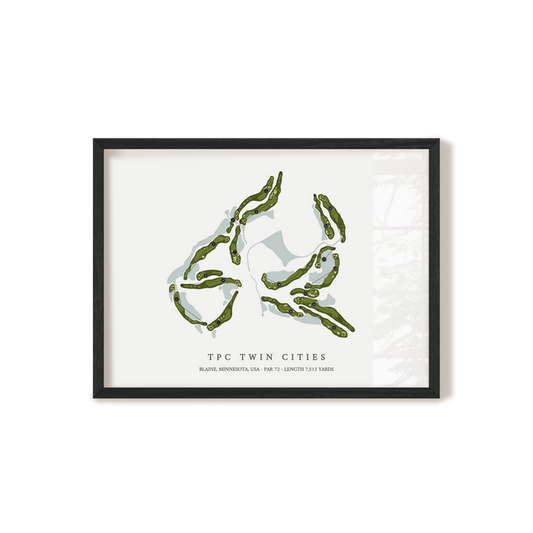 TPC Twin Cities | Golf Course Map | Black Frame