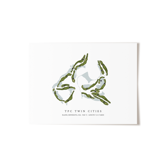 TPC Twin Cities | Golf Course Map | Unframed