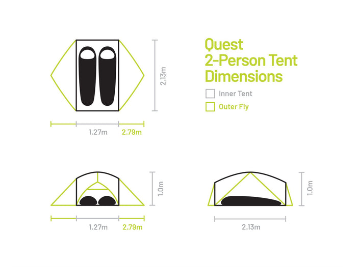 Trailmate Quest 2 Person Tent 2.1kg