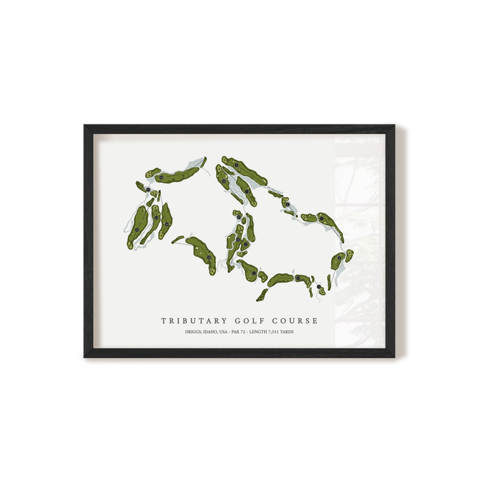 Tributary Golf Course | Golf Course Map | Black Frame