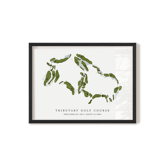 Tributary Golf Course | Golf Course Map | Black Frame