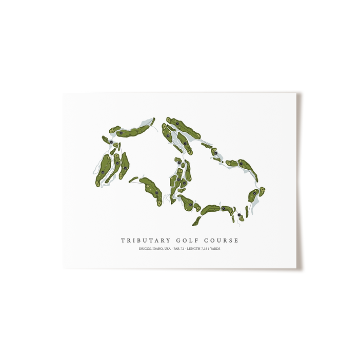 Tributary Golf Course | Golf Course Map | Unframed