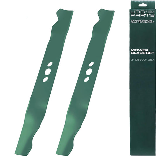 UDC Parts 2105300125A High Lift Lawn Mower Blades Replacement for Hyper Tough MNA152701 MNA152505 MNA152516 / 2 Pack