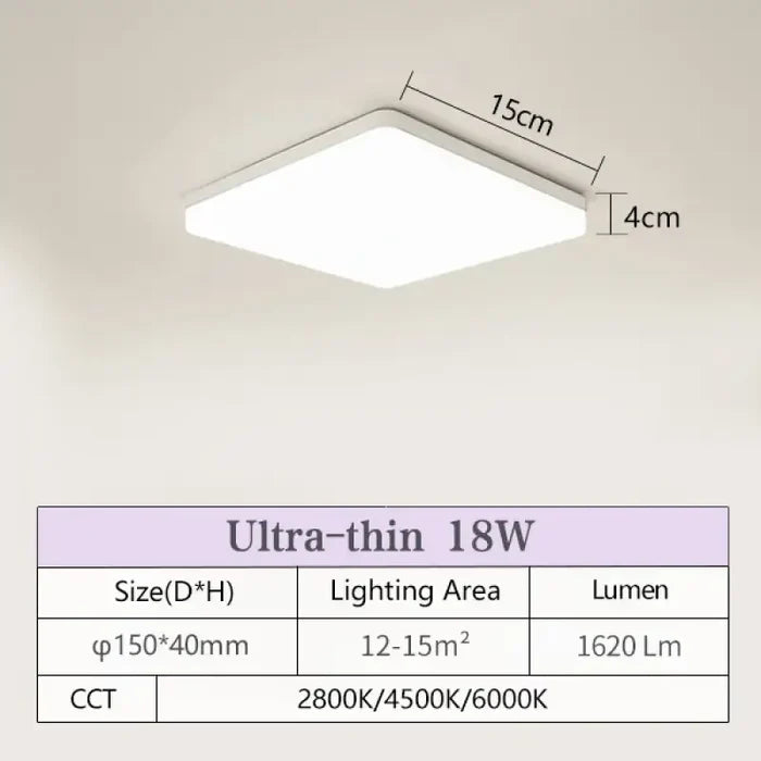 Square 18W / Warm White