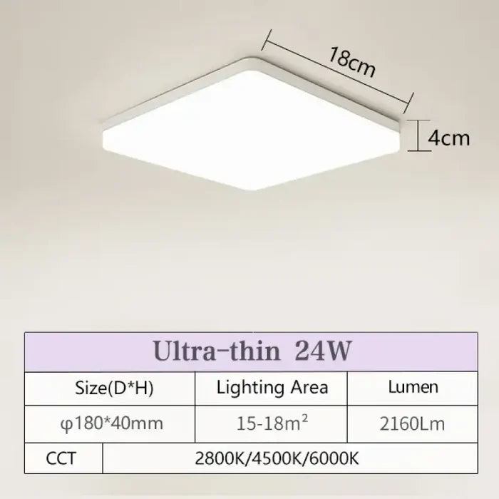 Square 24W / Warm White