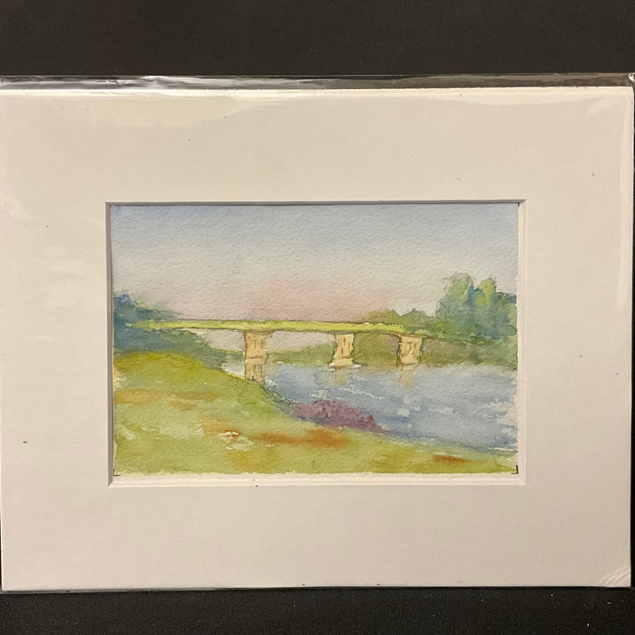 Under the Bridge, Massena NY - original watercolor