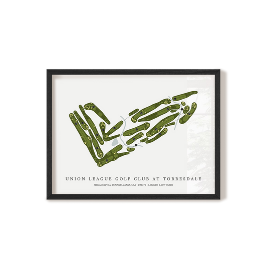 Union League Golf Club at Torresdale | Golf Course Map | Black Frame