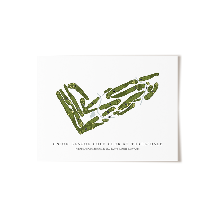 Union League Golf Club at Torresdale | Golf Course Map | Unframed