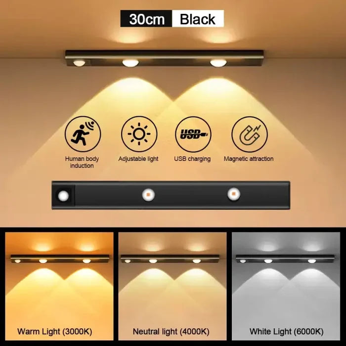 Black-30cm / Stepless Dimming / 3 colors in one Lamp