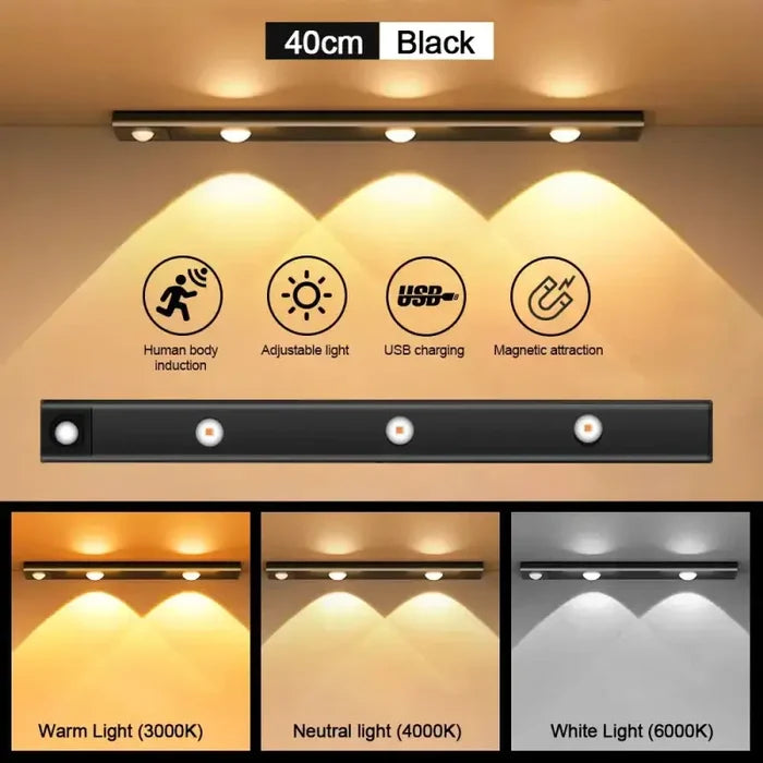 Black-40cm / Stepless Dimming / 3 colors in one Lamp
