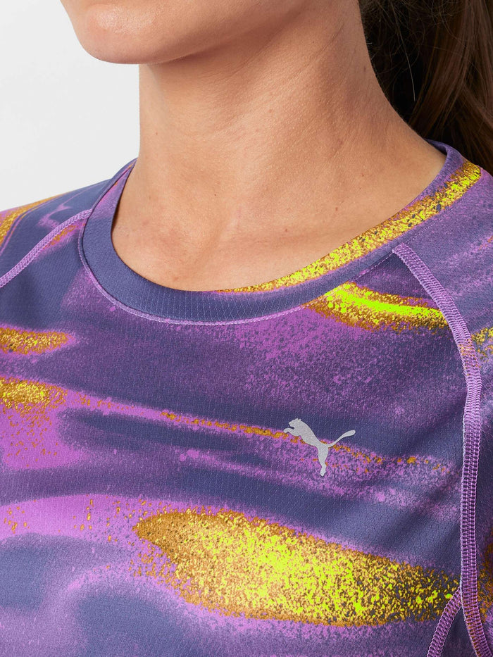 Puma VELOCITY All-Over-Print Running Tee Women's - Wild Berry