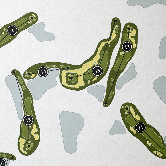 Verandah Club - Whispering Oak | Golf Course Map | Close Up