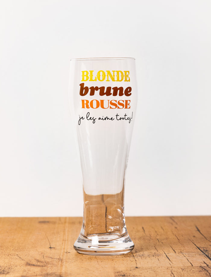 Verre à bière imprimé