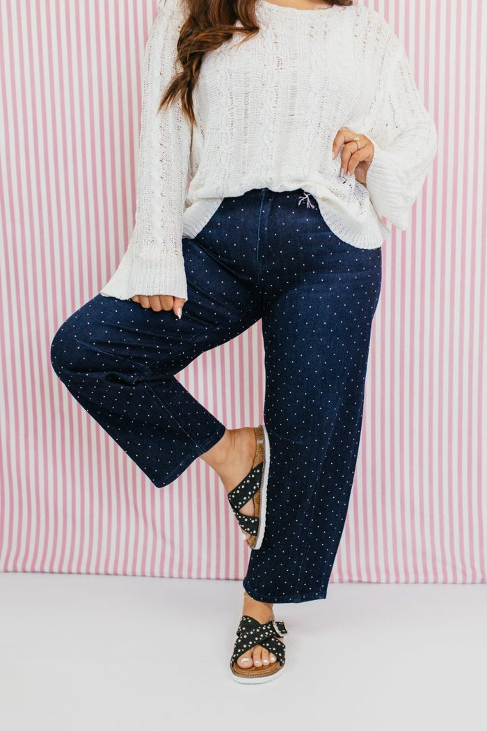 Vervet Rhinestone Dreams Barrel Jeans - Macoma Boutique170 Denim