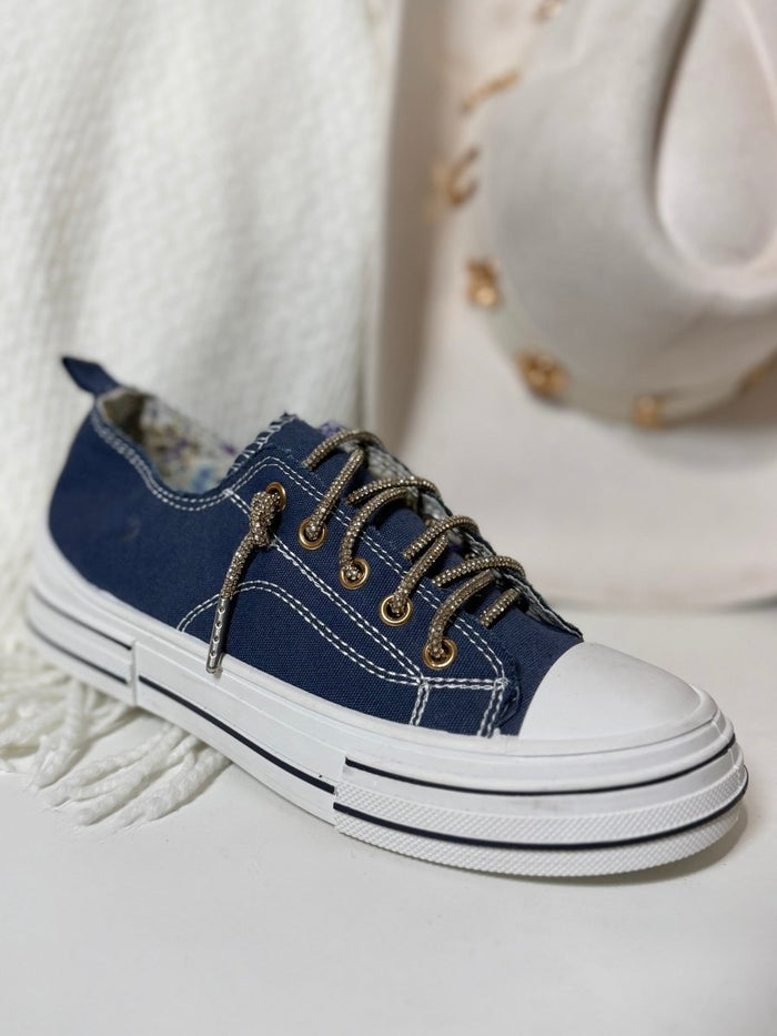 Very G Navy Aman Gold Sneakers - Macoma Boutique301 Sneakers
