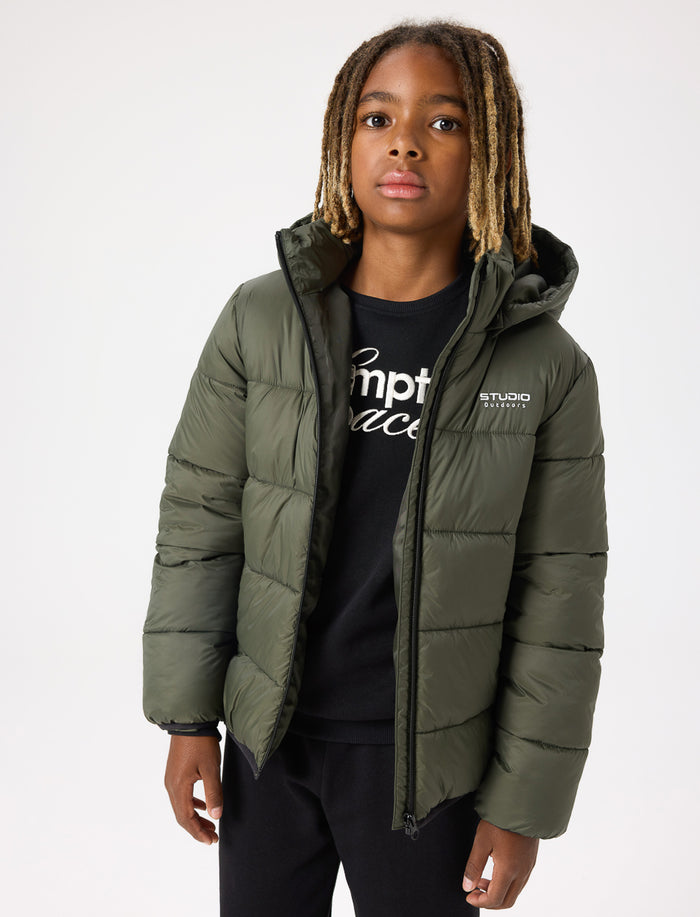 Veste matelassée à capuchon pour garçon
