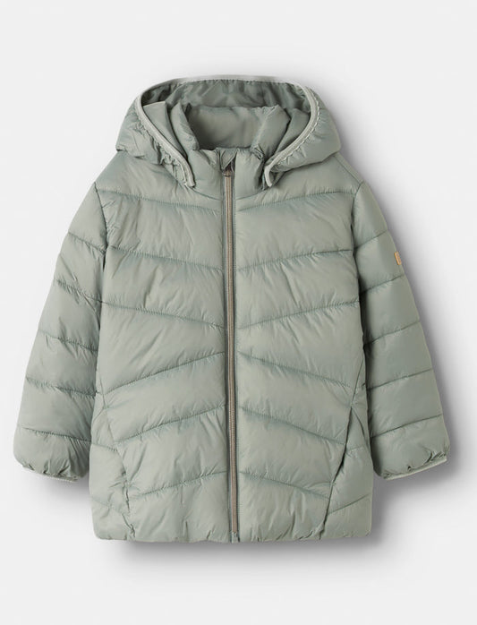 Veste mi-saison matelassée à capuchon pour petite fille