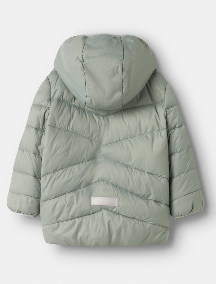 Veste mi-saison matelassée à capuchon pour petite fille