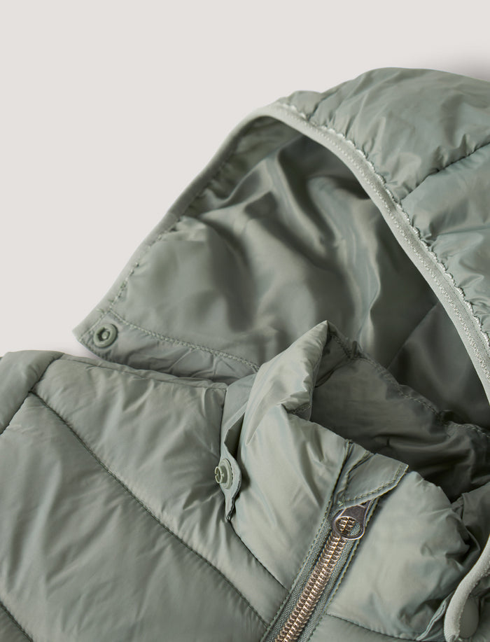 Veste mi-saison matelassée à capuchon pour petite fille