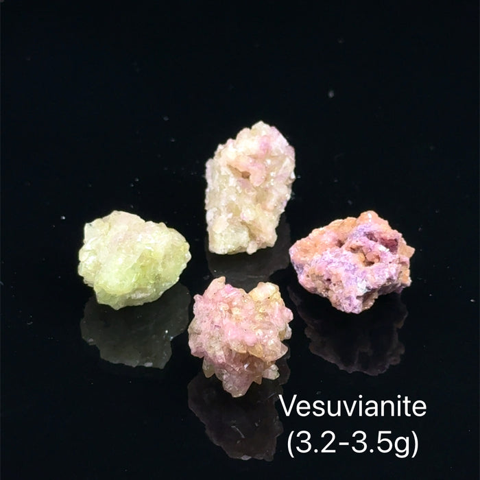One (3.2-3.5g) Vesuvianite Raw Gemstone in Perky Box