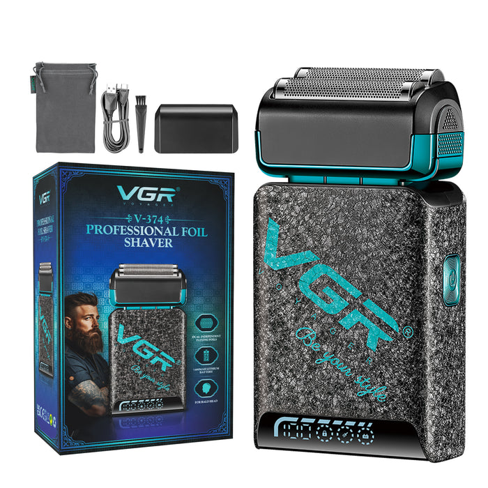 VGR V-374 Professional Foil Shaver | Super Trim Series | Cordless, Dual Foil, 150-Min Runtime