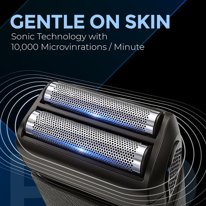 VGR V-374 Professional Foil Shaver | Super Trim Series | Cordless, Dual Foil, 150-Min Runtime