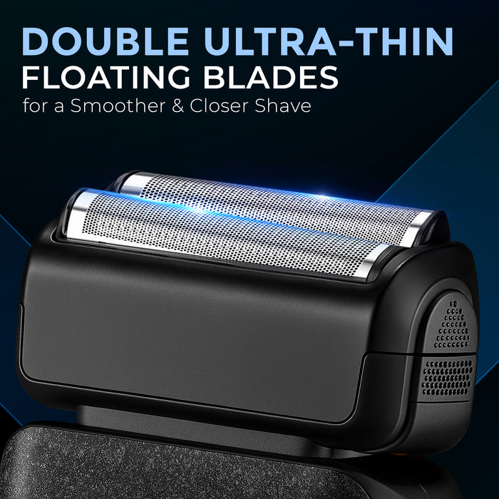 VGR V-374 Professional Foil Shaver | Super Trim Series | Cordless, Dual Foil, 150-Min Runtime
