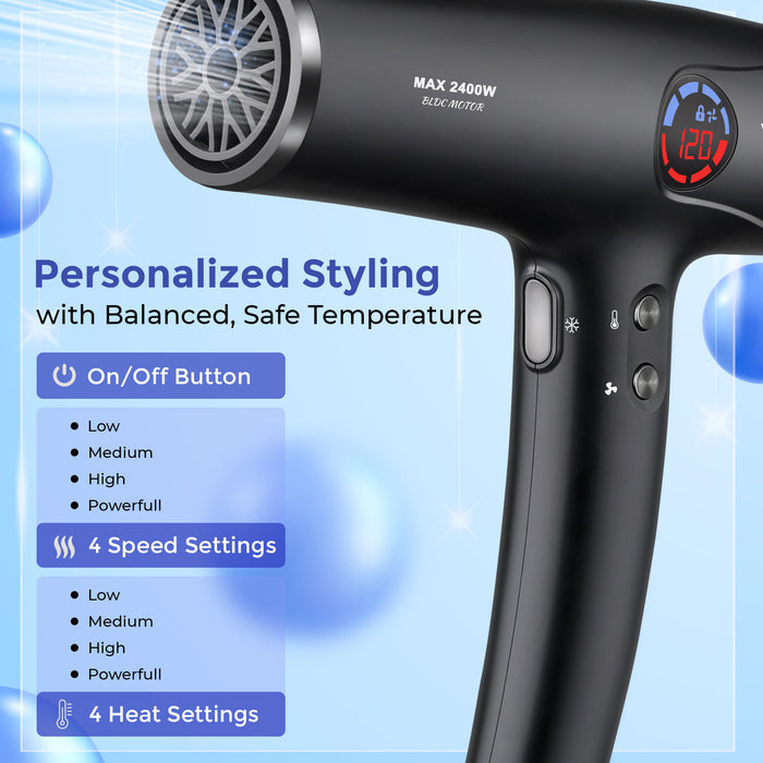 VGR V-469 Professional Hair Dryer For Men & Women, Cool Shot, 2.5m Cable, Black